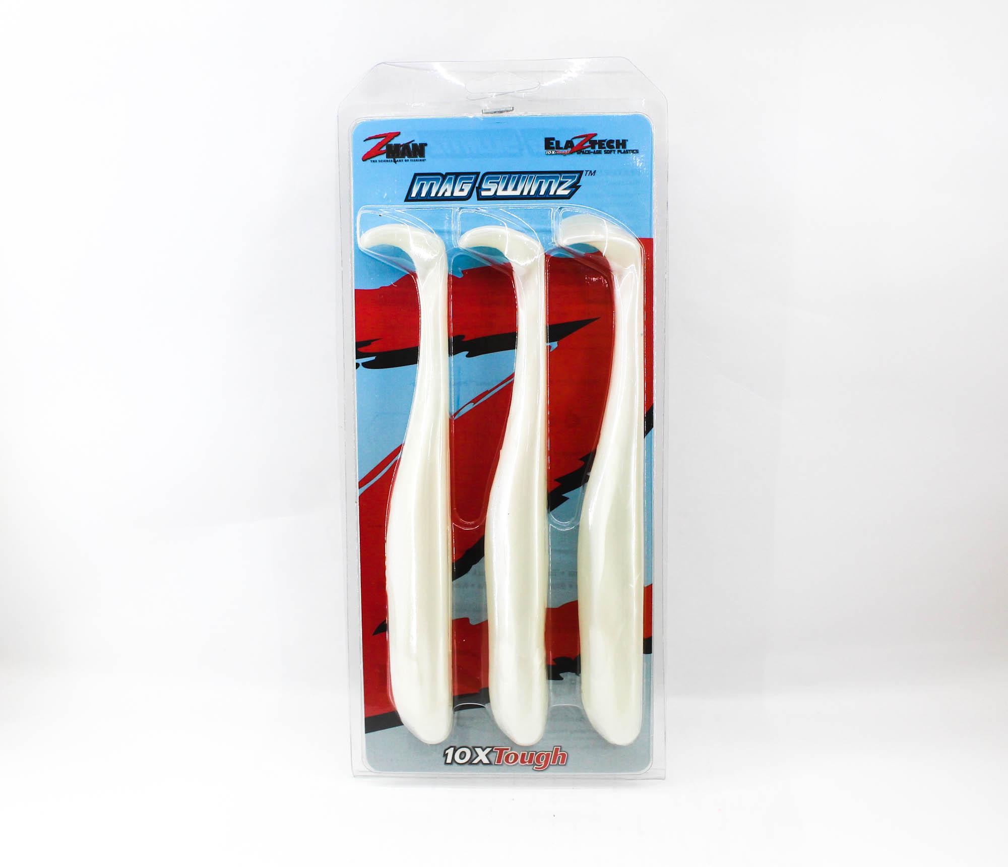 

Zman Soft Lure Mag SwimZ 8 дюймов, 3 шт. в упаковке, жемчуг (8057)