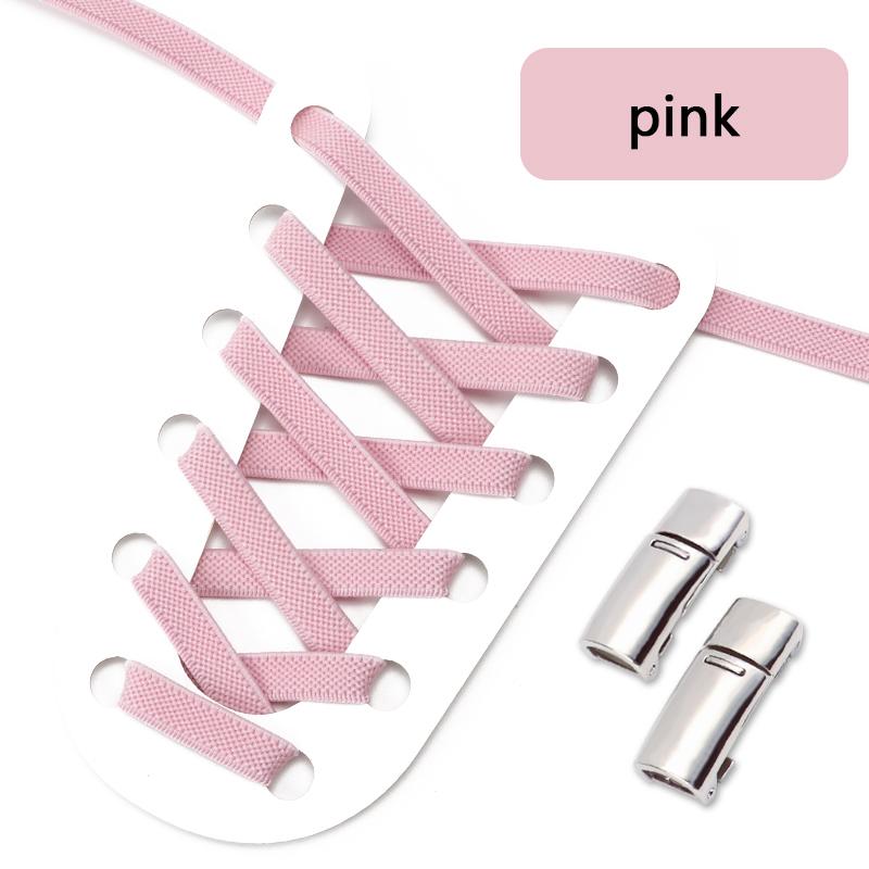Magnetic Shoelaces without ties Elastic Laces Sneakers No Tie Shoe laces Tennis Kids Adult 8mm Flat Shoelace Shoe Accessories