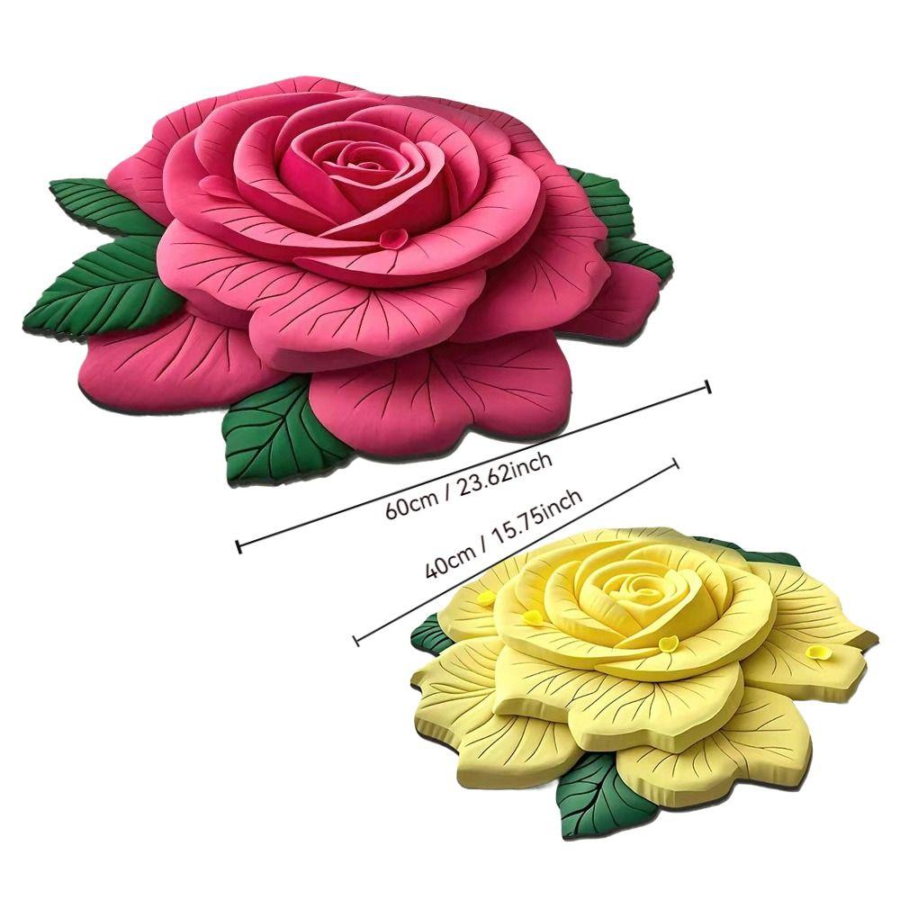 Washable Special-shaped Flower Carpet Soft Absorbent Bathroom Floor Mat Non-slip Creative Blanket for Living Room Bedroom