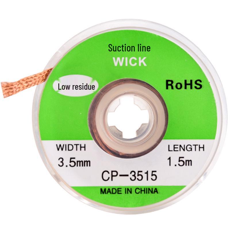 Low-Residue Desoldering Wick and Braid Tool for BGA Solder Pad Removal and Cleaning