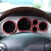 For Toyota Tundra 2007-2013 Red Alloy Dash Speedometer Odometer Ring Trim 5pcs