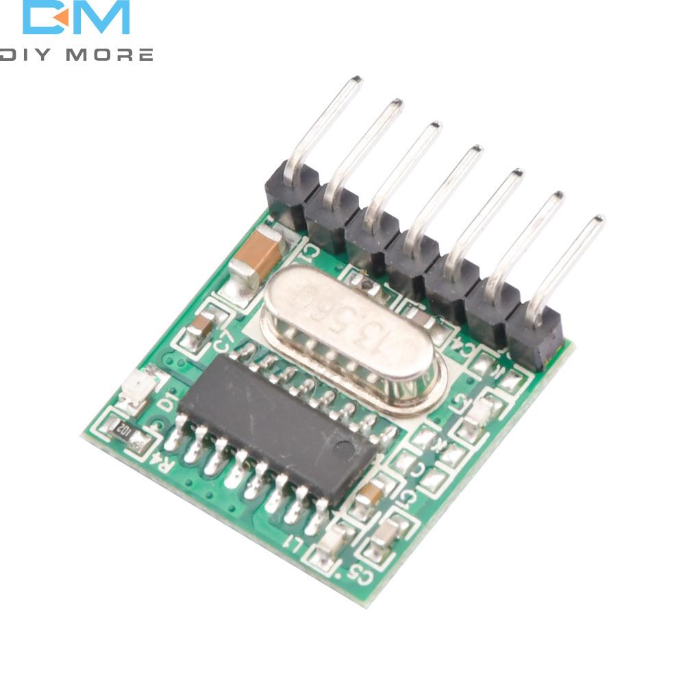 1PCS DC3.3-5V 433mhz Wireless Coding Receiver/Transmitter Decoding Receiver Module 4 CH Output for 433Mhz Remote Controller DIY