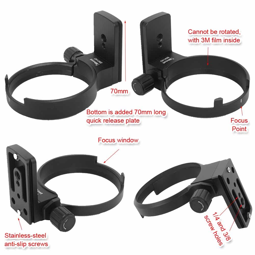 IShoot Držák na stativ pro fotoaparát Držák na stativ Podpora objektivu Držák objektivu Patice pro stativ Kompatibilní s kroužkem Sigma DG OS HSM Contemporary F-mount, Kroužek,