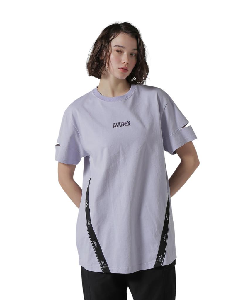 AVIREX CUFFS OPEN LOGO TAPE EMBROIDERED ONEPIECE F 080 Purple 783-5117603