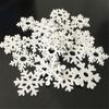 50pcs White Wooden Snowflakes Christmas Ornaments Pendants New Year Home Decor