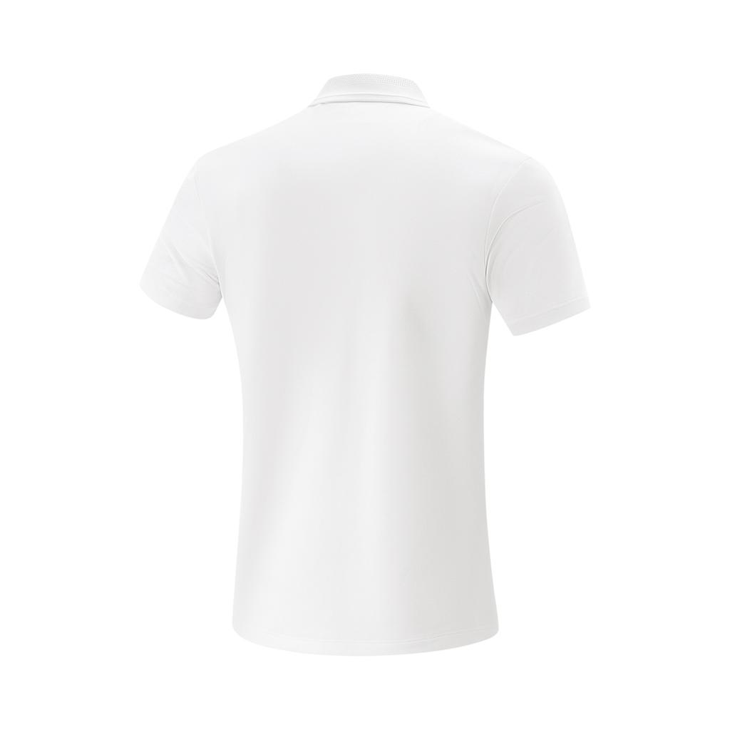 Li Ning Table Tennis Series Casual Letter Print Versatile Sports Short Sleeve Polo Shirt Unisex Polo Shirts White APLV417-2