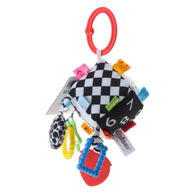 

Jingle Toy for Stroller Bed Bell Hang the Baby s Bedside to Soothe Wind Chimes Clinking Rings & Silicone Teether 1