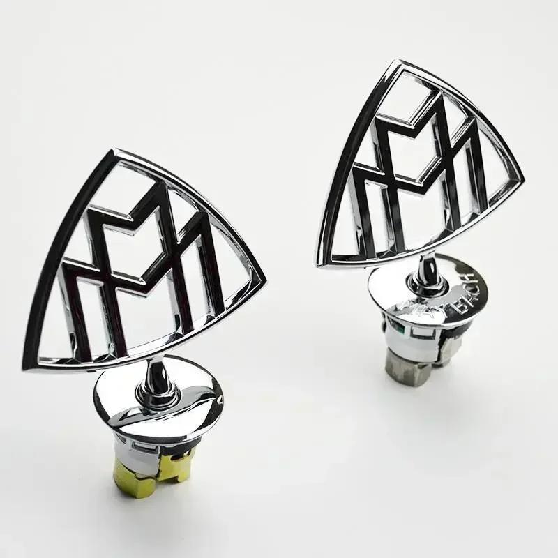 Maybach Logo Front Standing Metal Mark Emblem Auto Hood Rear Badge for Mercedes-Benz Maybach C E S Class S400 S500 S6001