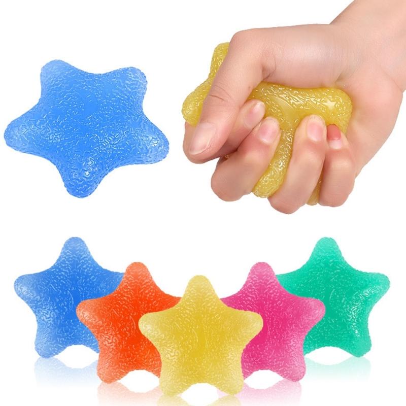 Rehabilitative Hand Grip Device Star Shape Hand Trainer SEBS Texture for Carpal Tunnel Syndrome and Post Injury Recovery