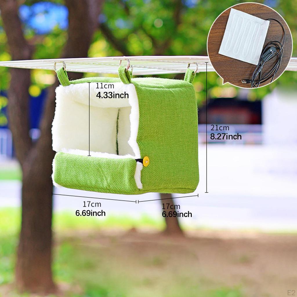 Vogelheiznest Verstellbares Käfigzubehör Winddichter Unterschlupf mit Heizung für Aras