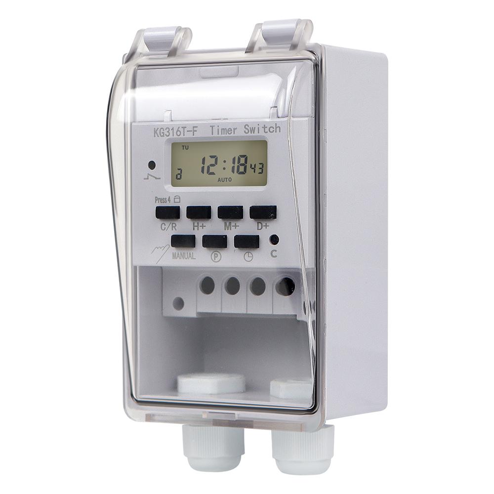 Digital Timer Switch 220V 30A Waterproof Wall Hanging Weekly 7 Days Programmable Electronic Timer With Outdoor Waterproof Box3