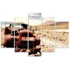 Five Piece Picture Canvas Print Old Car Desert