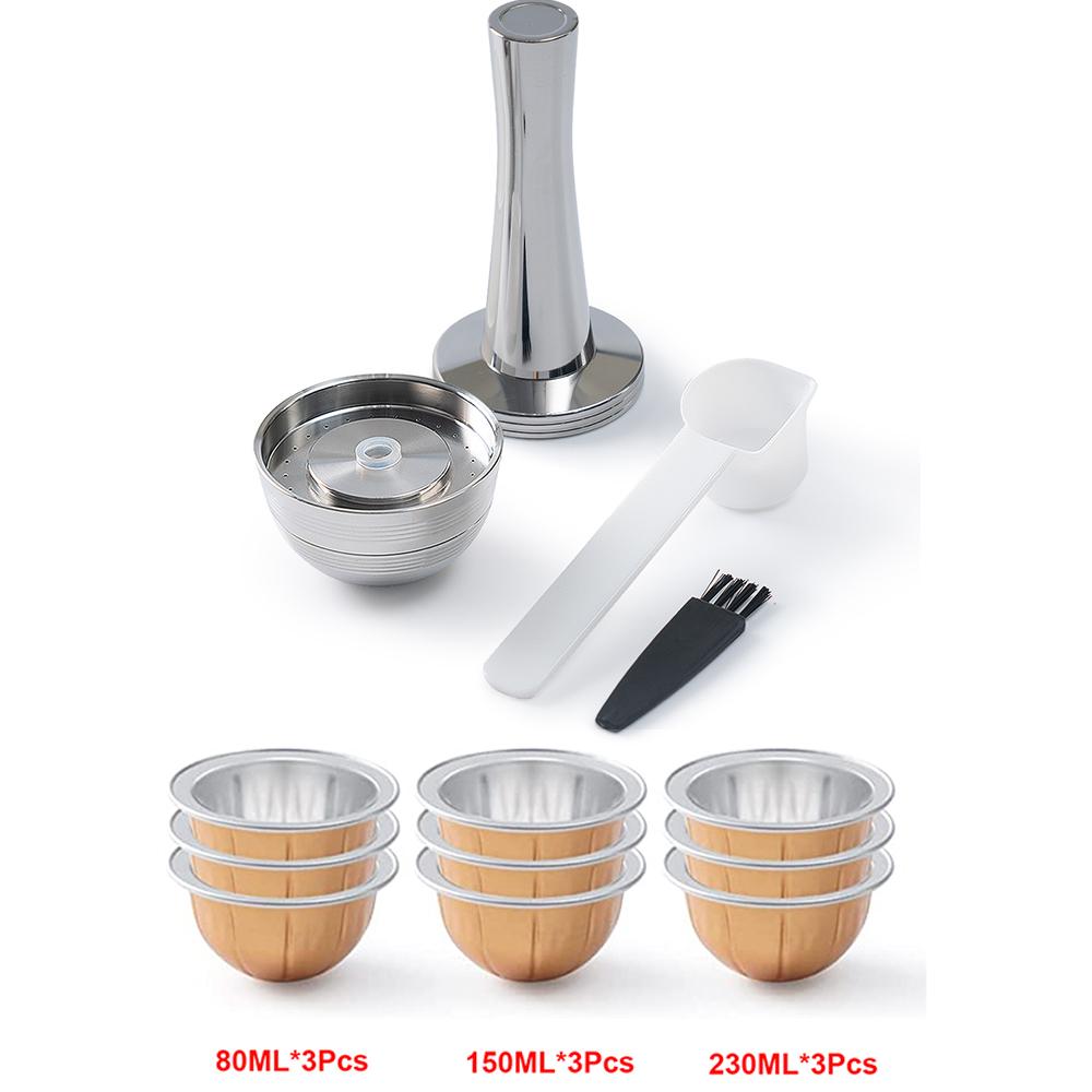 For Nespresso Vertuo POP Refillable Coffee Capsule Vertuoline Reusable Stainless Steel Capsule Filter with Original Pod
