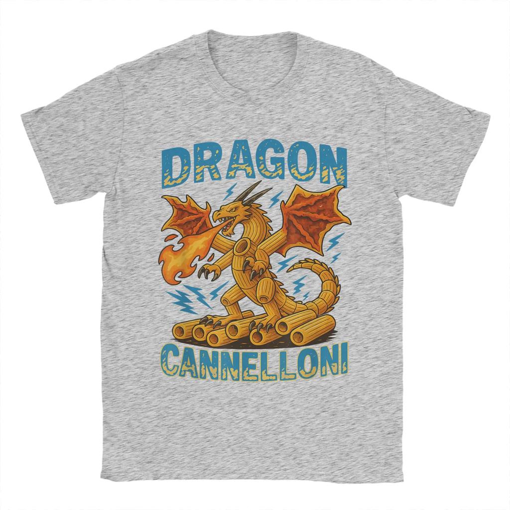 Brain Rot Kids Meme Italian Brainrot Dragon Cannelloni T Shirt Mens Pure Cotton Vintage TShirt O Neck Tees Tops Plus Size