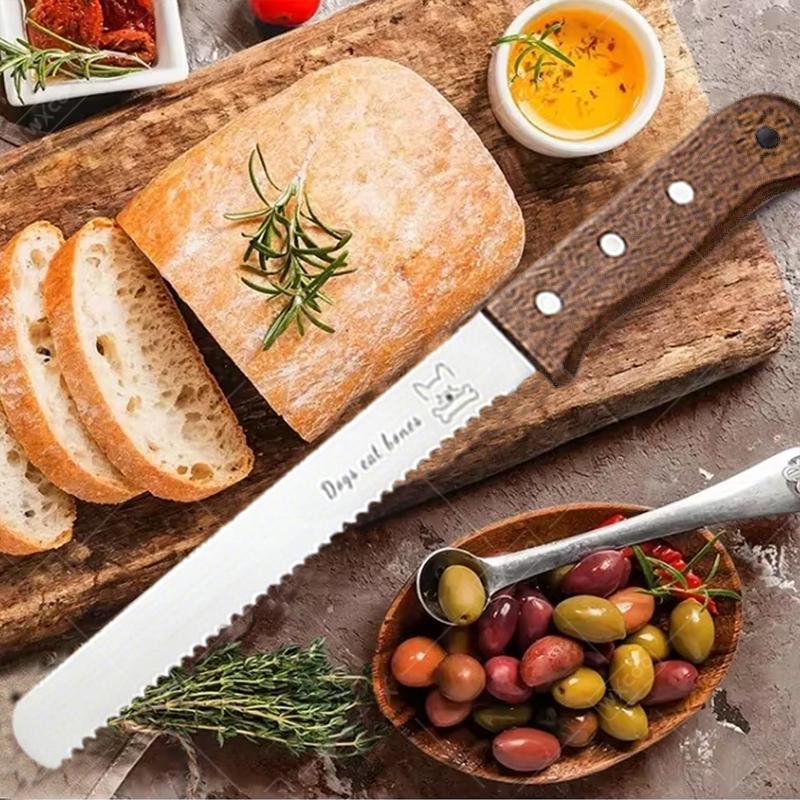 WXCOO Japanese Kitchen Knife Bread Cutter Fruit Vegetable Utility Knife Stainless Steel Forged Boning Butcher Knife Accessories