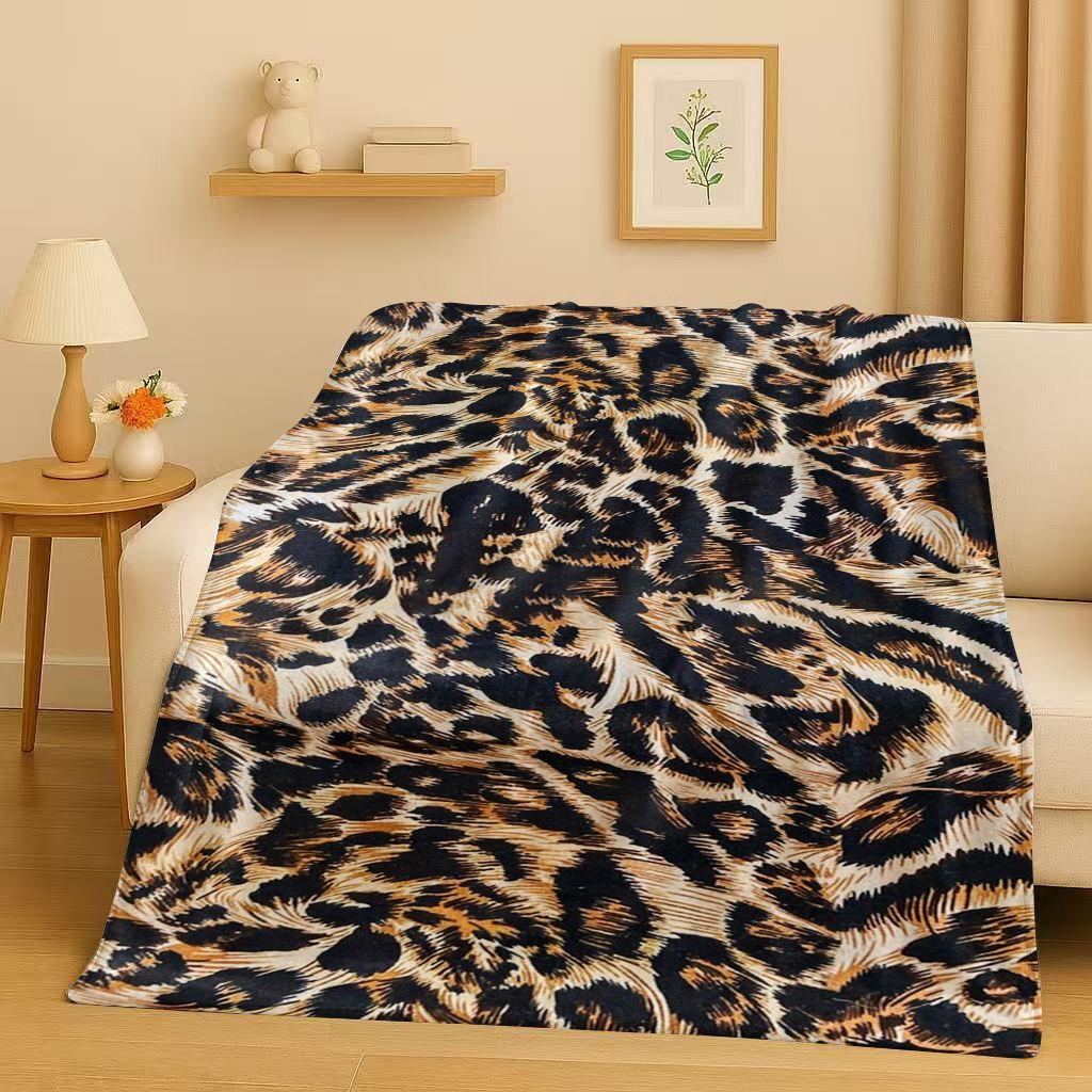 HD Zebra Tiger Leopard Beast Stripe Print Art Flannel Blanket,Ultra Soft Warm Plush Throw for Home Bedroom Bed Sofa Cover Office