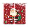 Merry Christmas Curtains Festival Home Interior Set Double Layer Windows Suitable Bedroom Light Blocking Made Of Polyester Decor Window Treatment