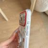 Kawaii Gingerbread Dog 3D Pop Stand Clear Phone Case For iPhone 15 16 17 Pro Max INS Cute Shockproof Protective Cover