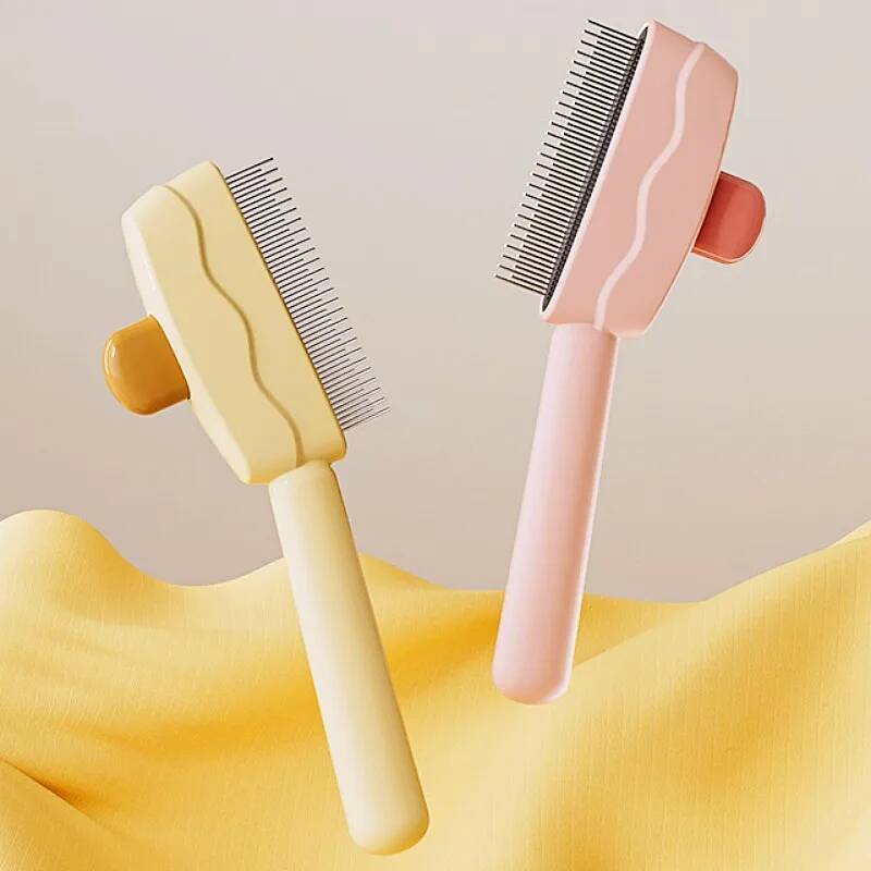 Dog Comb Pet Hair Remover One Button Dogs Brush Self-cleaning Cat Brush Massage Combs for Dog Grooming Brushes for Pet Products