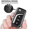 Real Carbon Fiber Key Fob Cover For Toyota Fortuner Tundra Camry RAV4 Highlander Corolla Key Shell Key Chain Smart Accessories