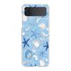 Phone Case For Samsung Galaxy Z Flip 3 4 5 Hard Folding Clear PC Bumper For Samsung Z Flip 6 Back Cover Blue Ocean Animals