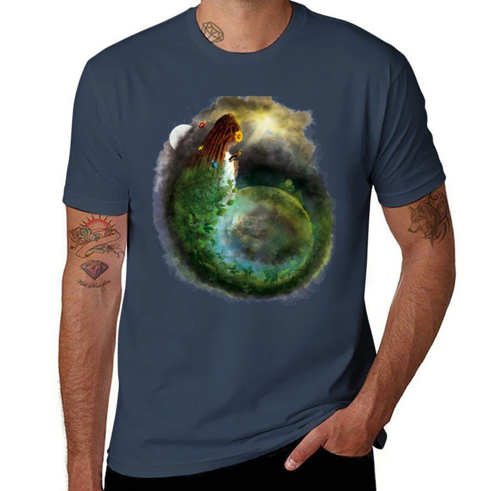 Gaia Mother Earth Tshirt Durable Work Wear Tshirt S