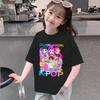Kids Kpop Demon Hunters Children's T-Shirt Short Sleeve T-shirt Cute Kpop Demon Hunters Tiger Harajuku Tshirt for Boys Girls