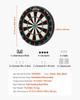Dart Board, High-Grade Self-Healing Sisal Fiber Dartboard with Staple-Free Bullseye, Blade Wire & Rotating Number Ring, 450mm Professional Dartboard