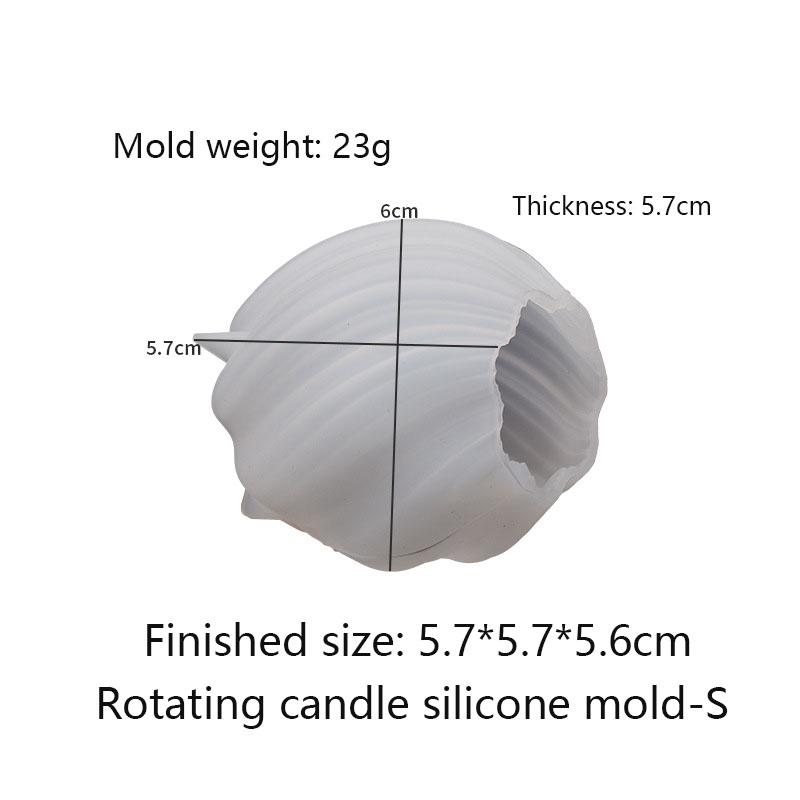 3D Rotierende Säulenkerze Silikonform Geometrische Welle Kerzenwachsform DIY Abstrakte Kunst Seife Harz Gipsform Heimwerkerdeko