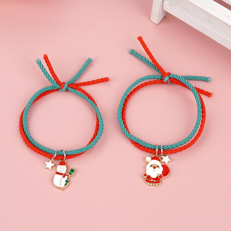 European-American Cross-Border Christmas Bracelet & Scrunchie Set