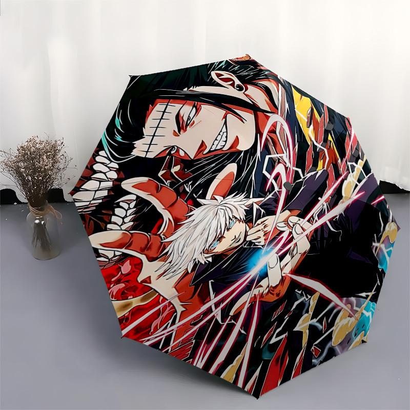 1pc Anime Characters Auto Open Umbrella, Portable Folding Design with Iron Frame for Outdoor Use, Ideal Gift for Fans, Travelers, Daily Use.I055