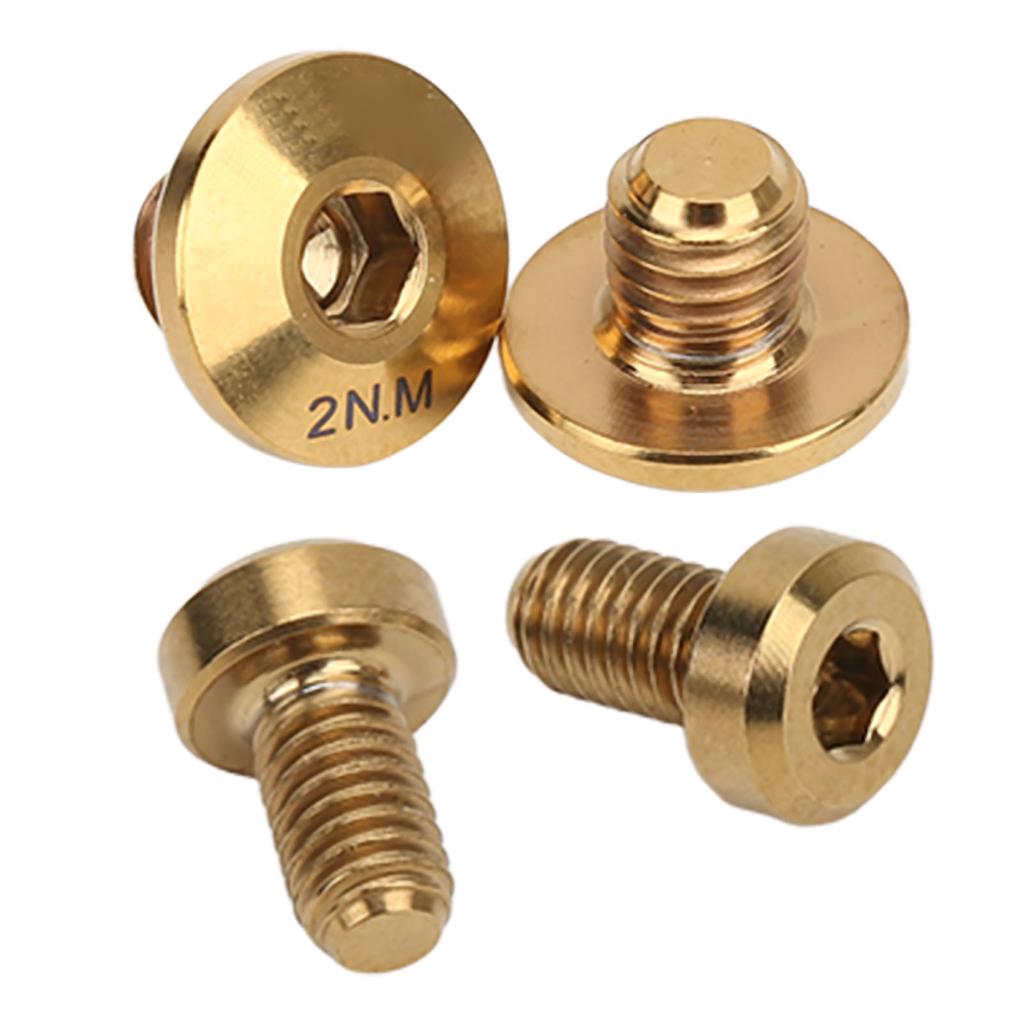 RISK Titanium Alloy Separate Oil Cylinder Lid Bolts Bicycle Hydraulic Brake Bolt for M610 M615 M675 M785 Gold