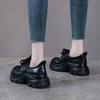 Retro Einzelschuh Damen Dicke Sohle Lässige Loafer Frühling und Herbst Neue Britische Stil Leder Schuhe