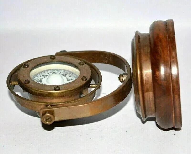 Antique Brass Nautical Gimbal Compass Is a Must-have for Maritime Enthusiasts an