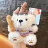 Keychain Pendant Cartoon Appearance Biscuit Bear Charm Key Chain Soft Touch Backpack Hanging Decoration