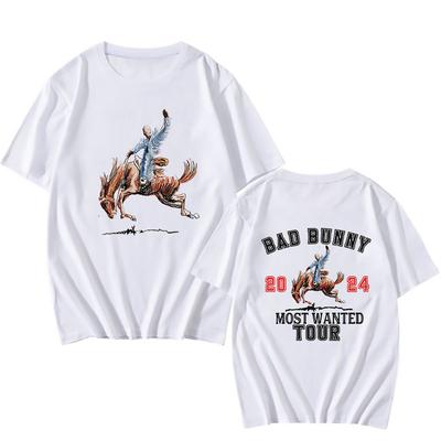 Bad Bunny Album Nadie Sabe Lo Que Va Pasar Manana T-Shirt Druck T-Shirt für Herren Baumwolle Weiches T-Shirt Kurzarm