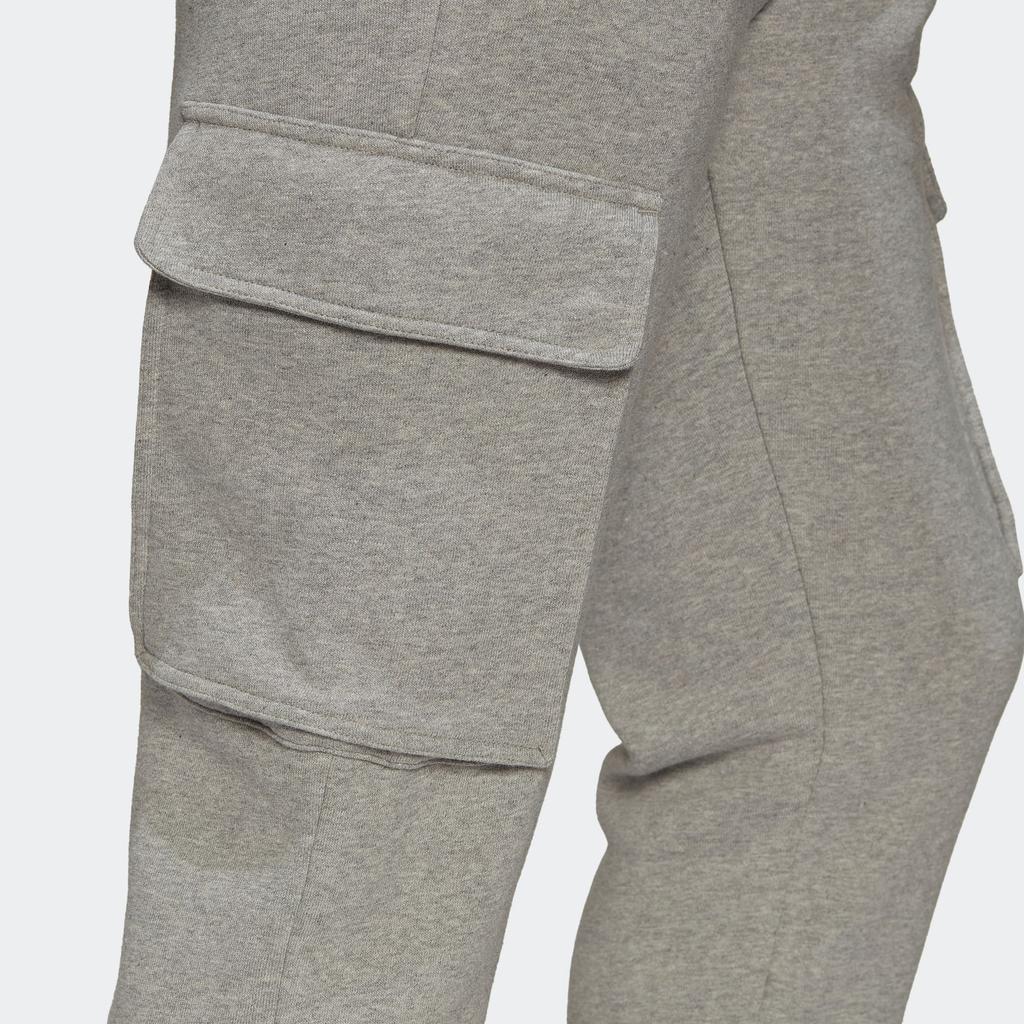 Adidas Originals Essentials Cargo Pants With Trefoil Logo Print Men Bottoms Light-Grey HK0184