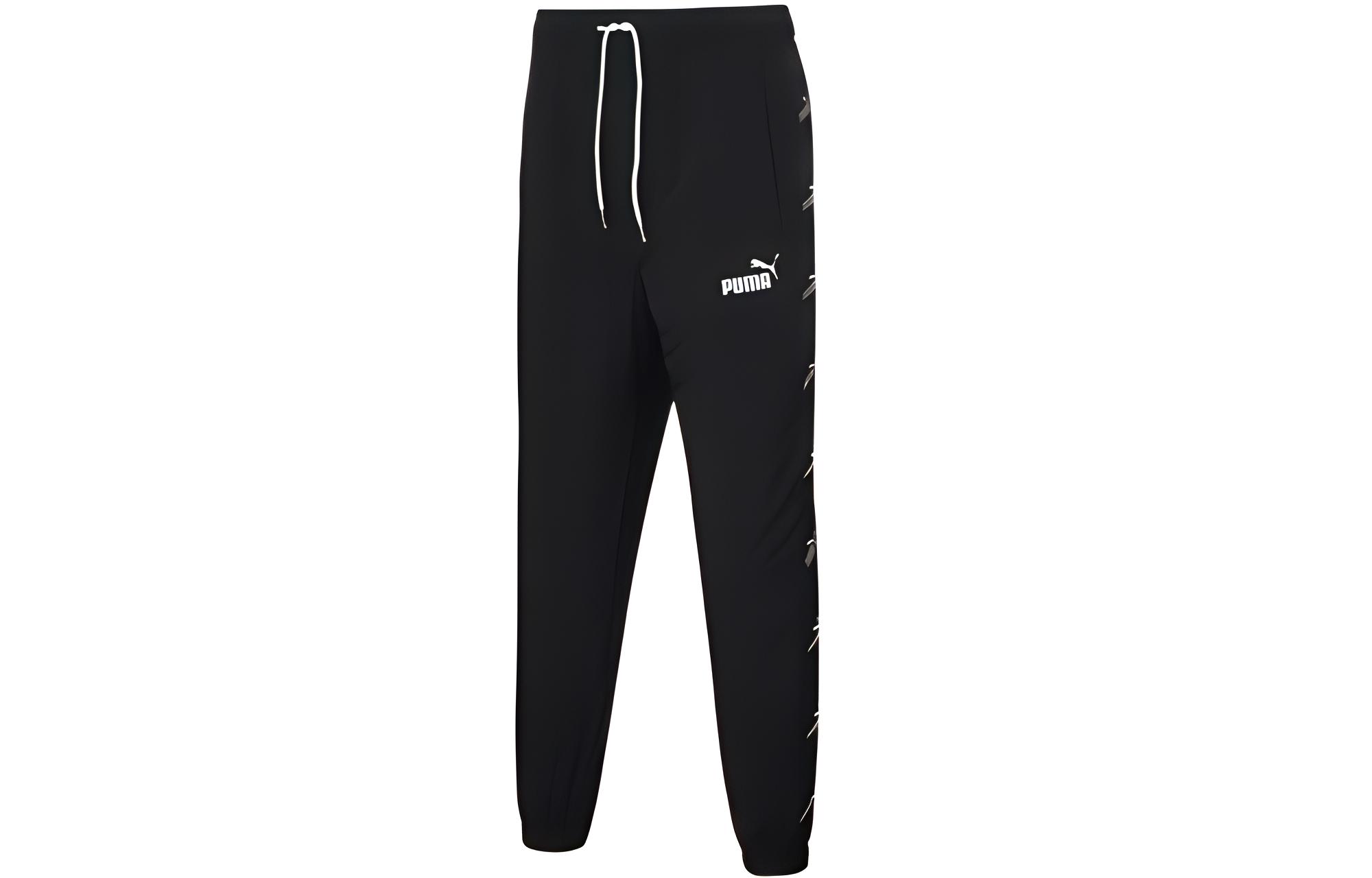PUMA Casual Pants Men s Black Moderate Cuffed Pants 530694-01 S
