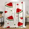 Watermelon and Flower Pattern Blanket Patterned Flannel Blanket Perfect for the Bedroom Living Room, Sofa, or a Little Nap