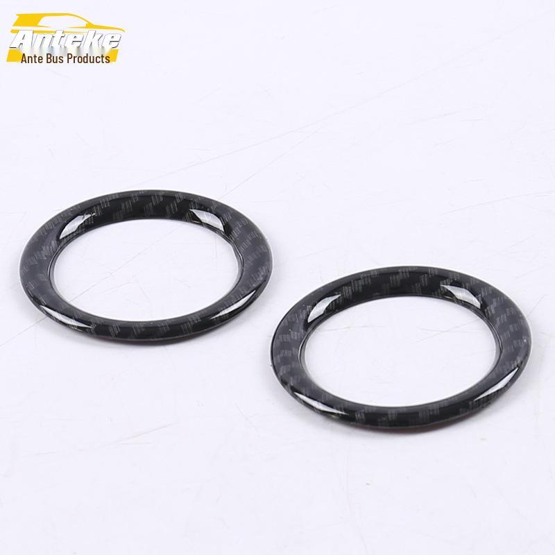 Fits 17 Grand Cherokee Models: Front Small Speaker Box Bright Ring & Center Console Dashboard Speaker Cover Patch