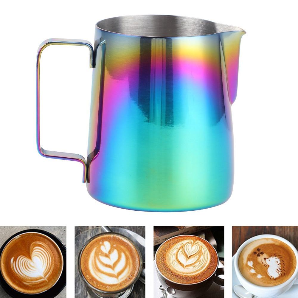 Colorful Latte Art Cup Stainless Steel Milk Frothing Pitcher Coffee Pitcher  Latte Art Making