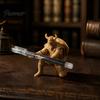 3D Printed Pen Stand Samurai Holder, Kneeling Soldier Stand, Warrior Study Countertop Organizer Stationery Desktop Ornament for Office And Accessories