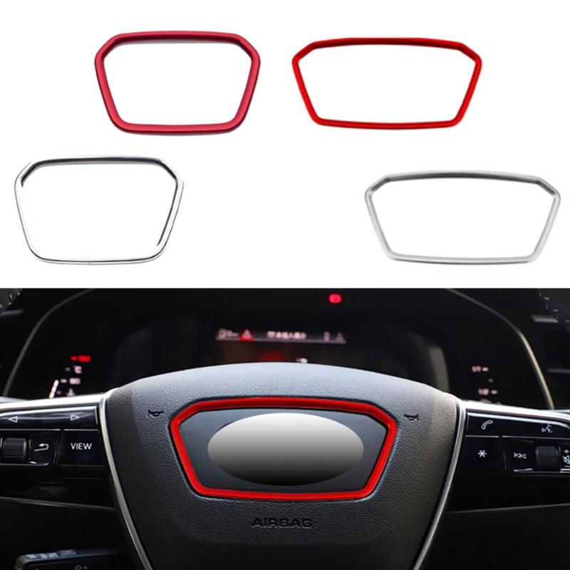 Car Styling Emblema centrală a volanului Cadrul ornamental cu logo pentru A6L A7 A3 A4 Q3 Q5L Q7 Autocolant pentru capacul inelului decor insignă