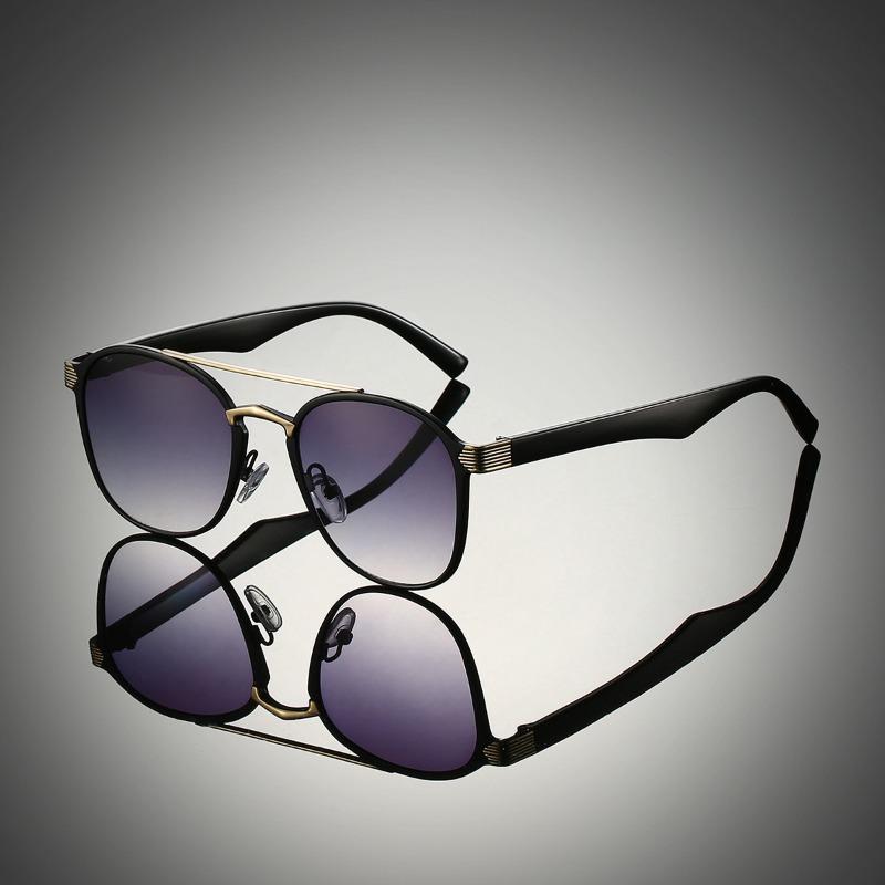 Unpolarisierte Mode Doppelsteg Oval Beschichtung Lichtblockierende Sonnenbrille Herren Damen High Definition Sonnenschutz Brille