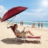 Umbrelă de soare reglabilă la 360° cu clemă, protecție solară, umbrelă de plajă, protecție UV, dimensiune mare, umbrelă de exterior