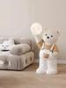 Creative Cute Bear Statues Large Floor Tray Storage Ornaments Interior Figurine Nordic Home Decor Objects Decorative Side Table