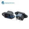 Three-Pin Clover AC Power Socket with Screw Holes for Rice Cooker/Battery Car
