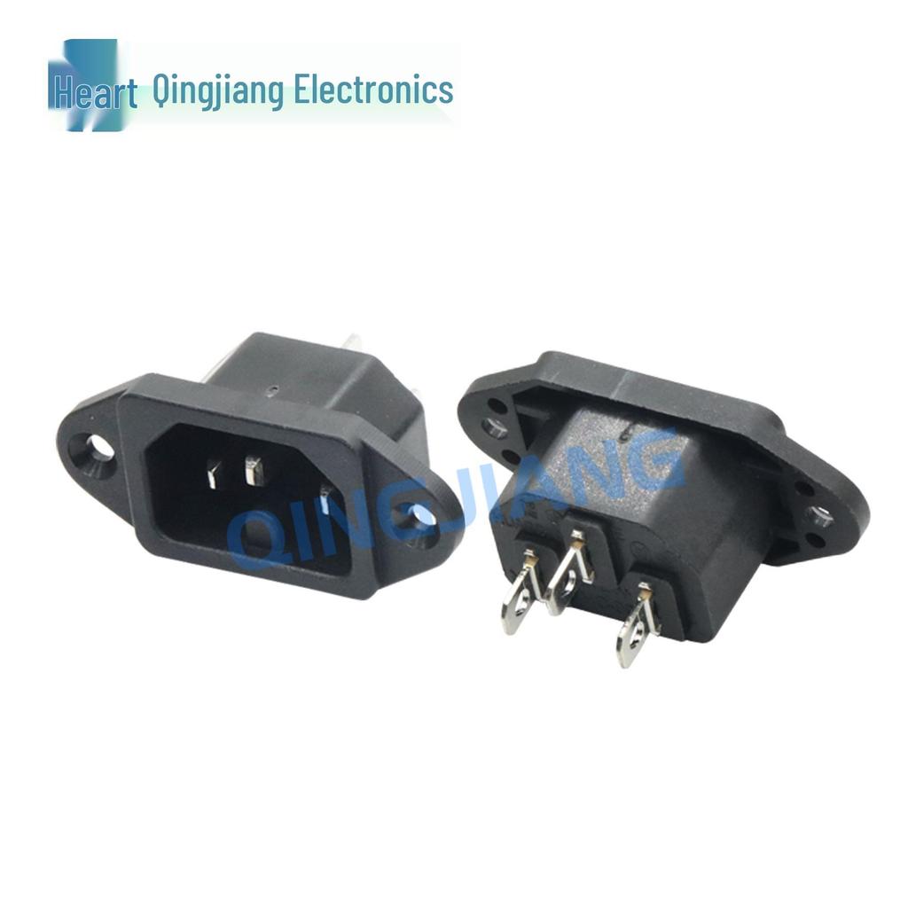 Three-Pin Clover AC Power Socket with Screw Holes for Rice Cooker/Battery Car