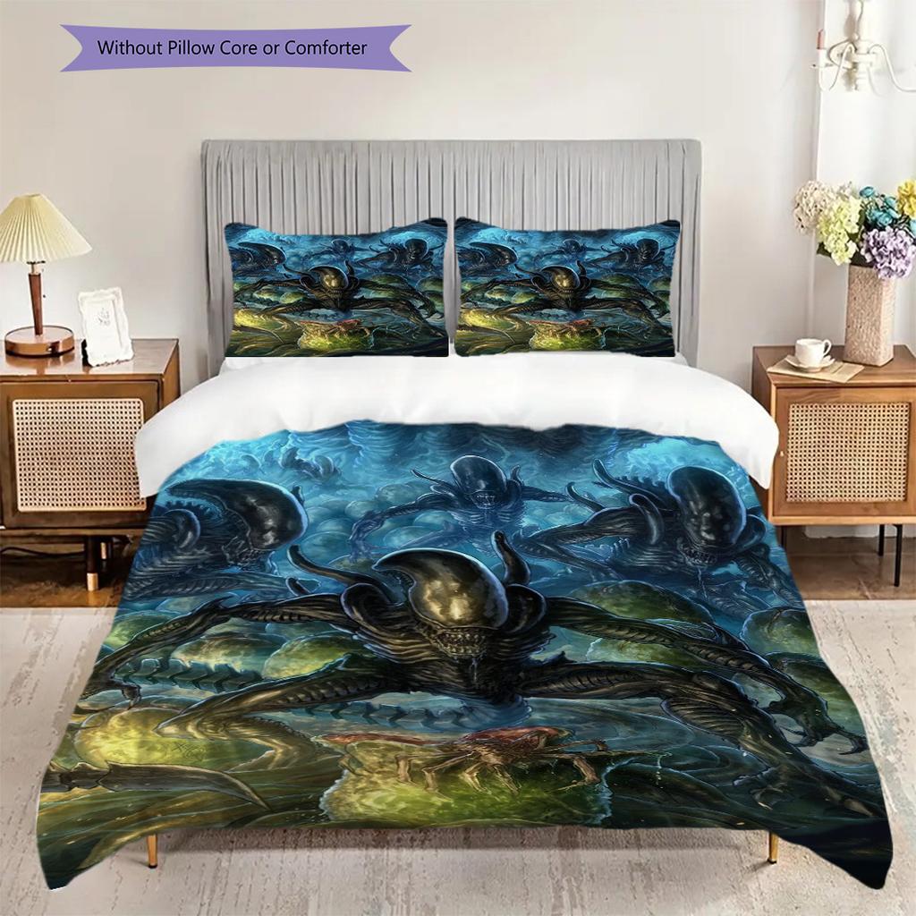 Alien Vs Predator Ultimate Battle Threepiece Set 1 Duvet Cover 2 Pillowcase Without Core Soft And Comfortable Christmas Birthday Gift