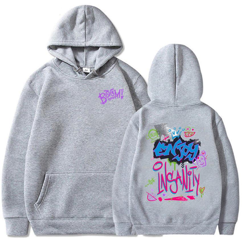 Boom Monkey Cartoon Graphic Hoodies Jinx  Arcane Video Game Funny Sweatshirt Long Sleeve Women Hooded